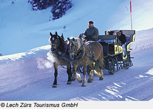 Pferdeschlittenfahrt in Lech Zürs