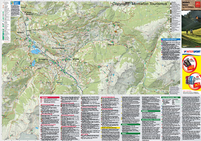 Außermontafon Wanderkarte