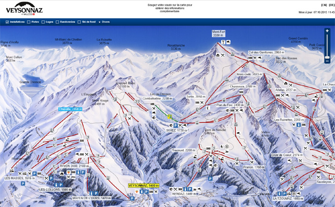 Skigebiet Les 4 Vallees Pistenplan Skipasspreise Verbier Nendaz Veysonnaz Thyon2000 Siviez La Tzoumaz Auch Mit Hund Buchbar