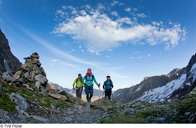 Wandern im Pitztal auf der Verpeilspitze