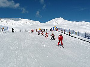 Kinderskikurs am Reschenpass, Skigebiet Schöneben