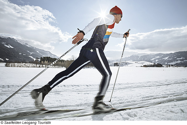 Langläufer im Skigebiet Saalfelden Leogang