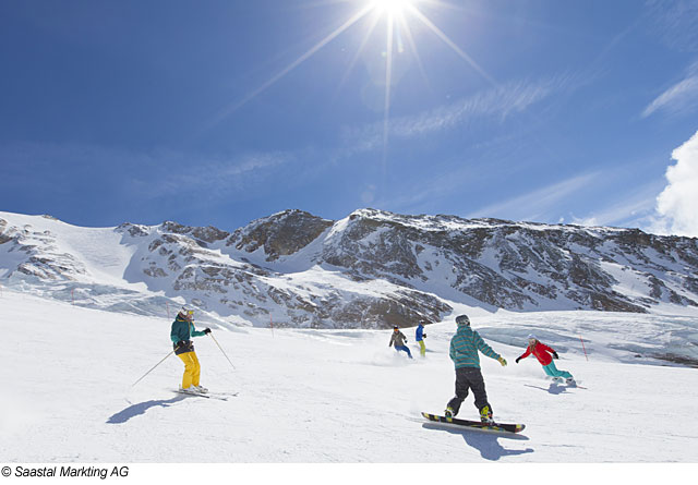 Pistenspaß in Saas Fee