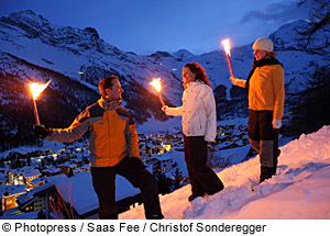 Fackellauf in Saas Fee