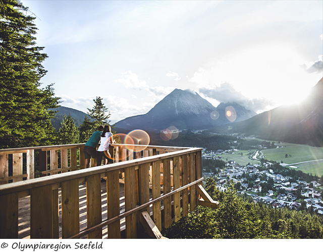 Blick auf den Ort Leutasch bei Seefeld