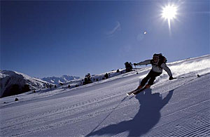 Abfahrtski in der Ortler-Arena