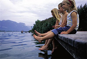 Der Kalterer See im Süden Südtirols