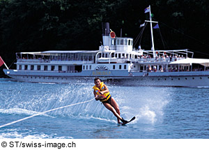 Wasserski am Thunersee, Schweiz