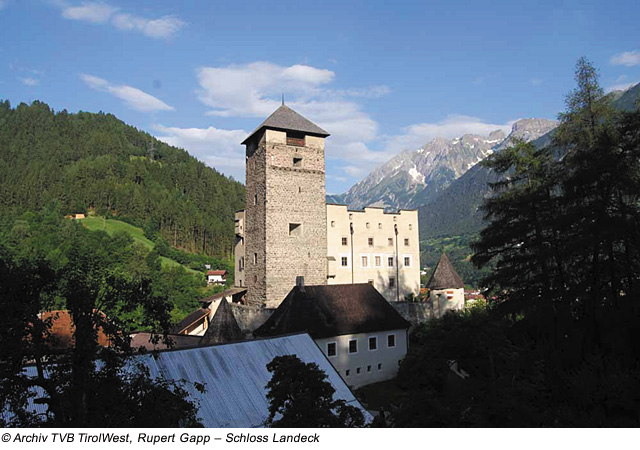 Das Schloss Landeck in der Region TirolWest