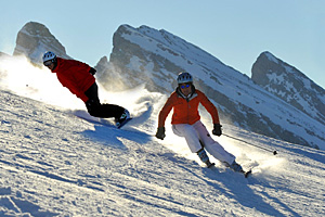 Skifahrer im Toggenburg