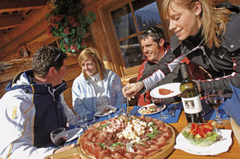 Mittagessen auf der Hütte