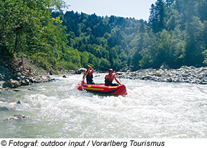 Outdoor-Erlebnis auf der Bregenzerache, Vorarlberg