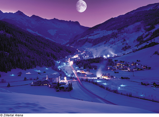 Gerlos, Zillertal Arena – Abenddämmerung