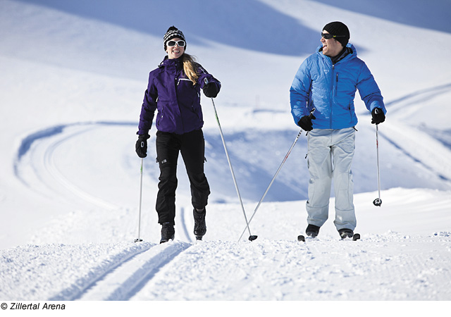 Höhenloipe abseits der Pisten, Zillertal Arena