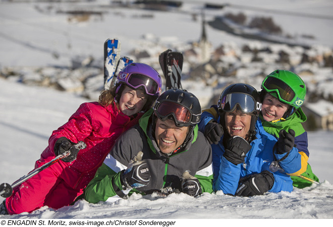 Familienurlaub im Skigebiet Zuoz